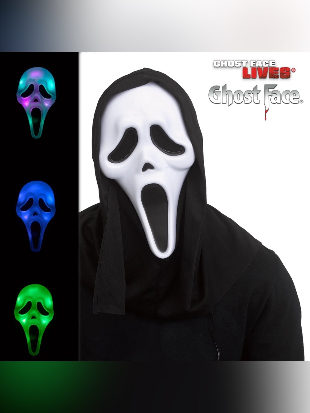 Ghost Face Adult Color Changing Mask